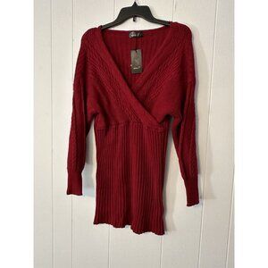 Seta J Red Sweater Dress Size Small NWT